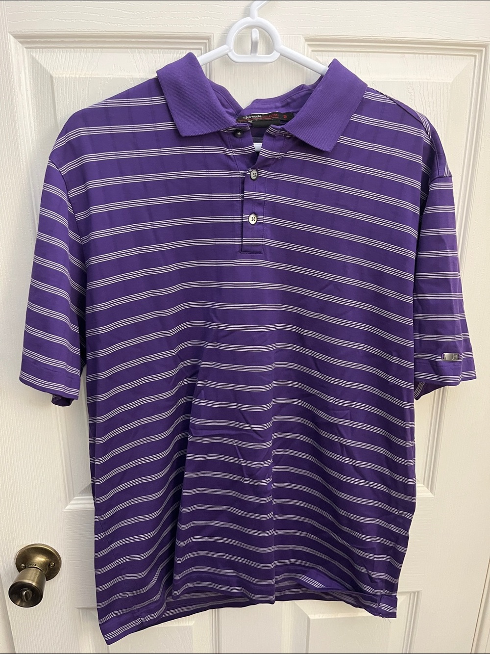 Men's Purple Striped Polo Shirt - Classic Casual